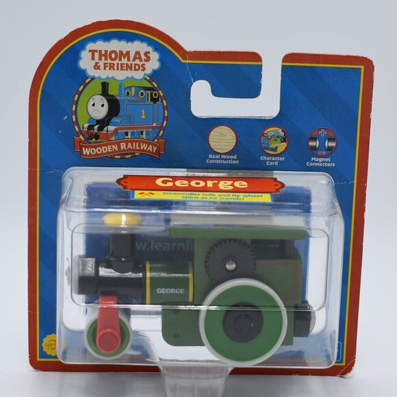 George Steamroller Character Card Thomas & Friends Wooden Railway Train 2005 New - Picture 1 of 11